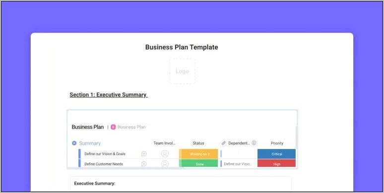 Simple Nonprofit Business Plan Template Word Free