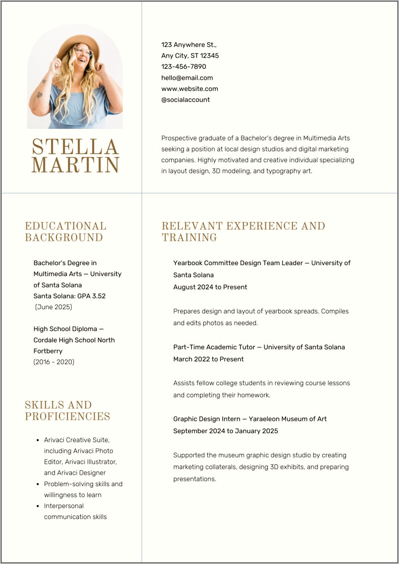 Simple Resume Sample For Ojt