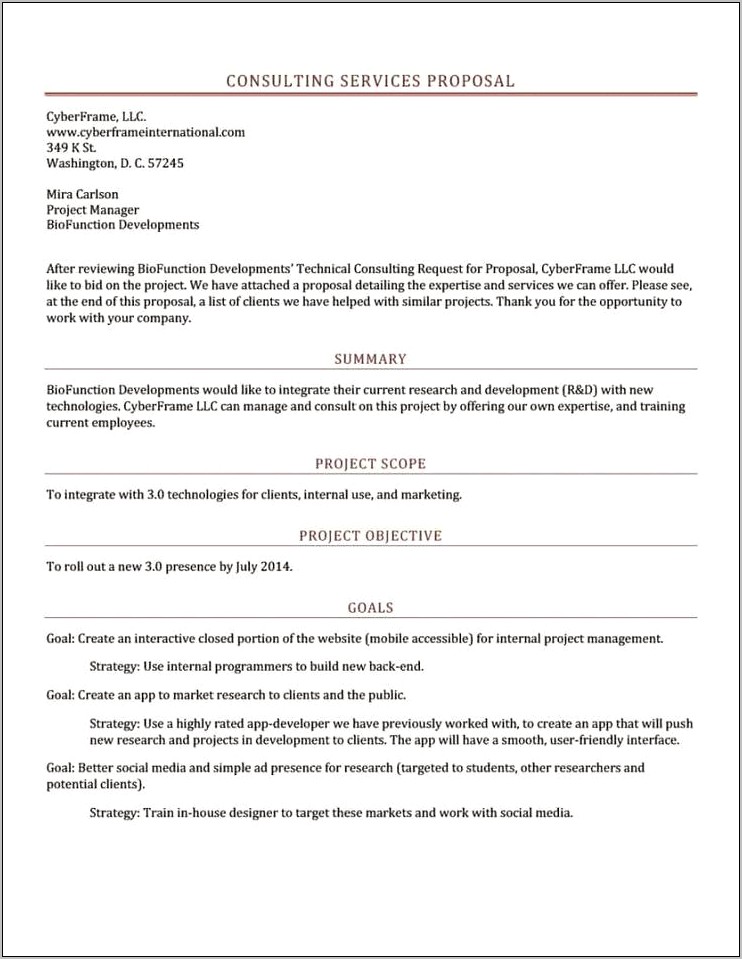 Simple Social Media Business Proposal Template Free Download