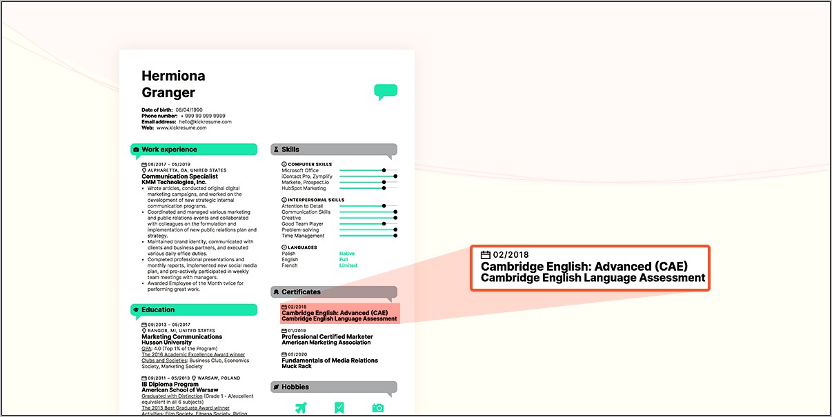 Skills And Proficiencies On Resume