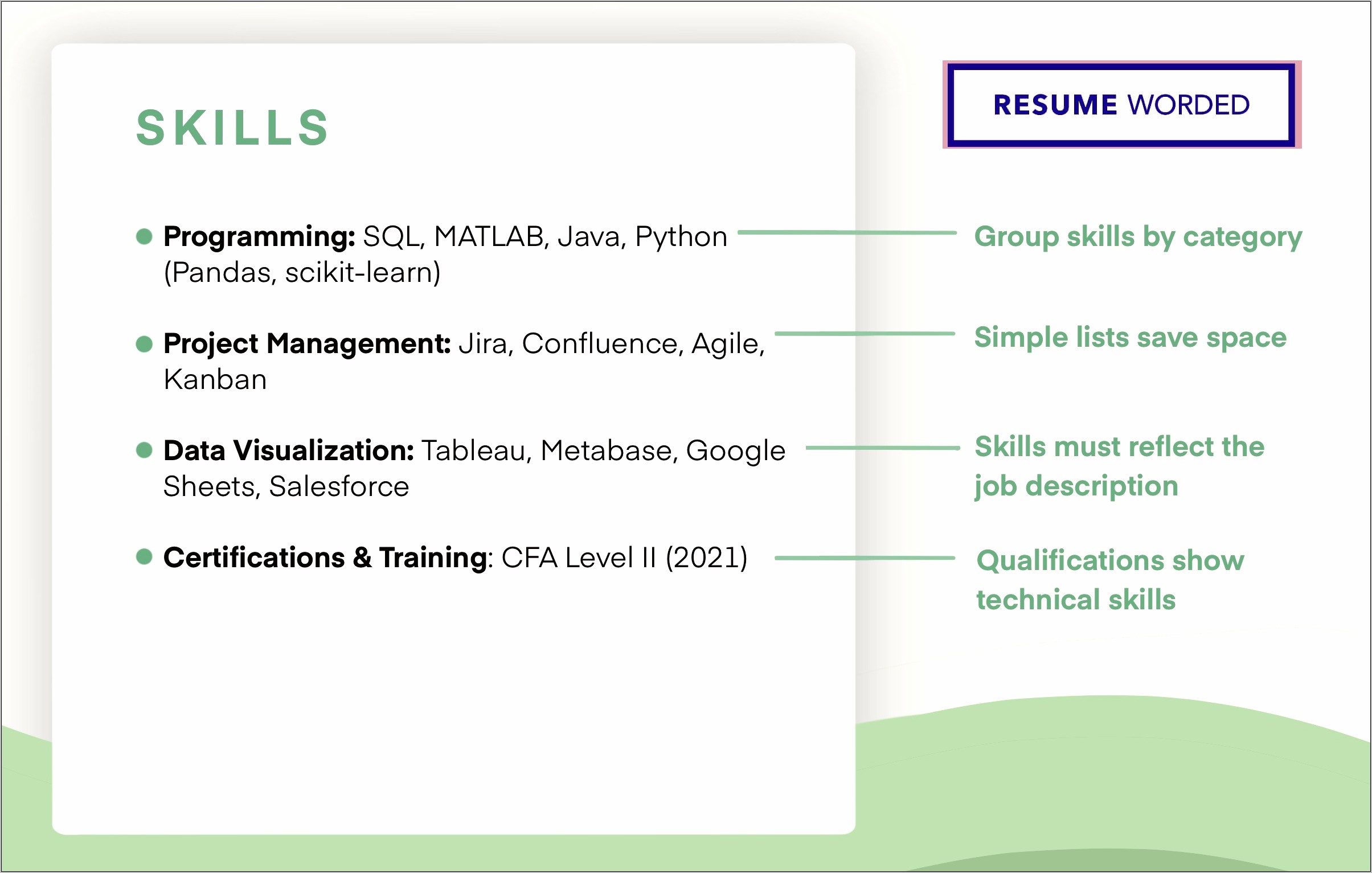 Skills Areas Of Expertise Resume