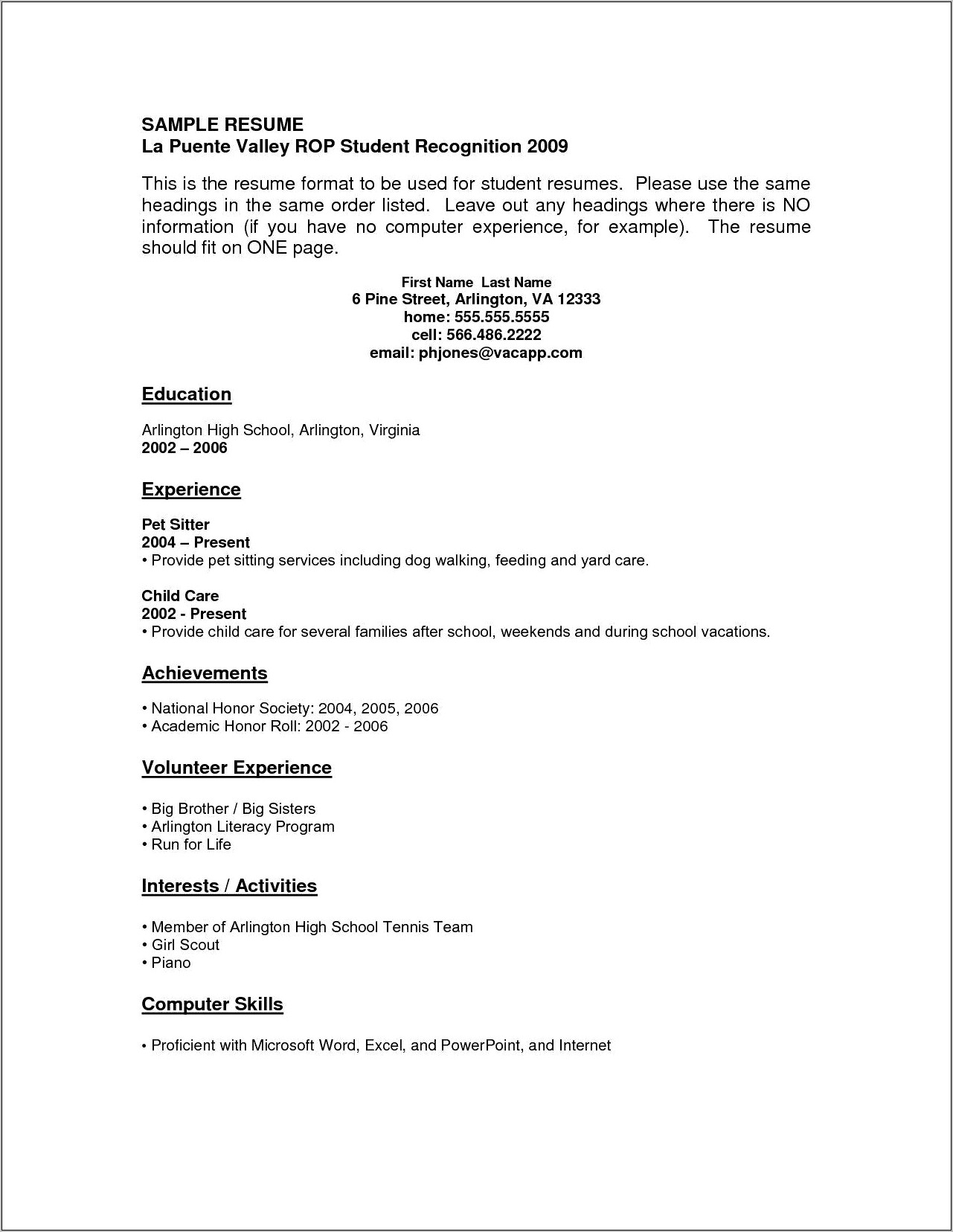 Skills Based Resume No Experience