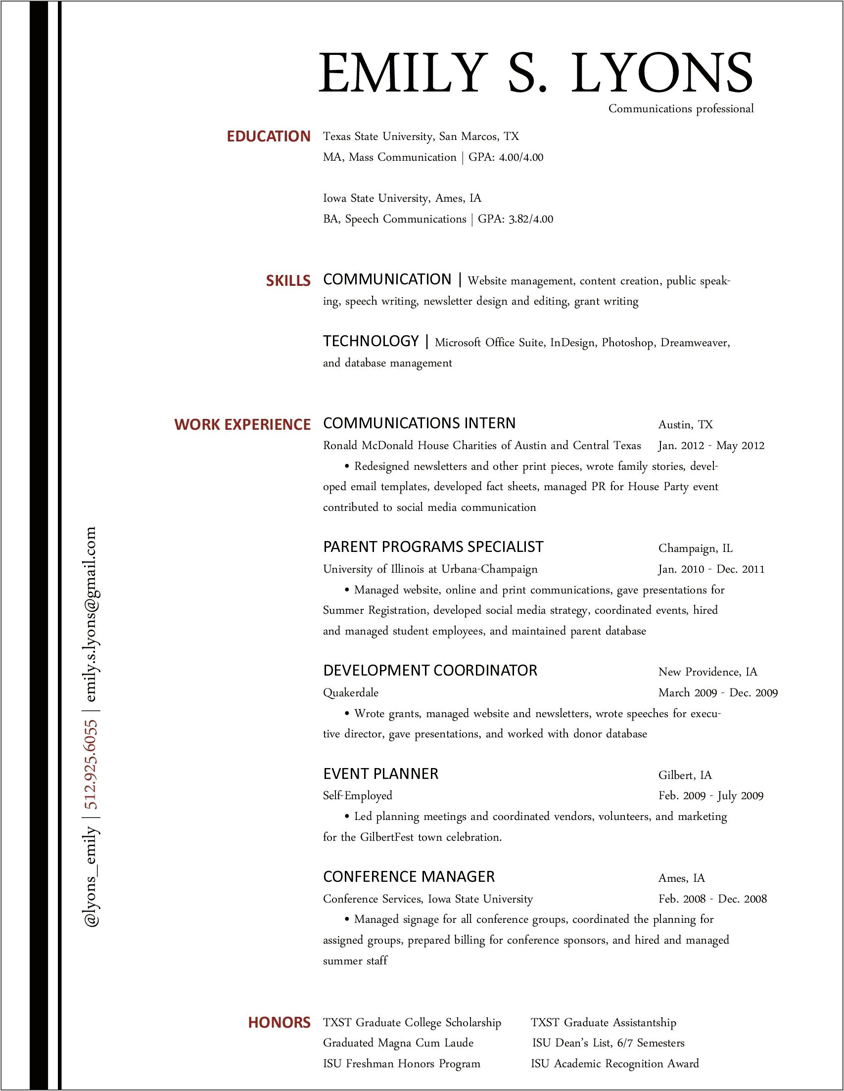 Skills For A Communications Resume