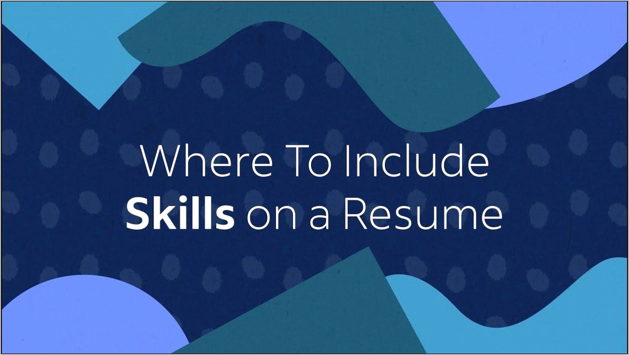 Skills For A Crafter Resume