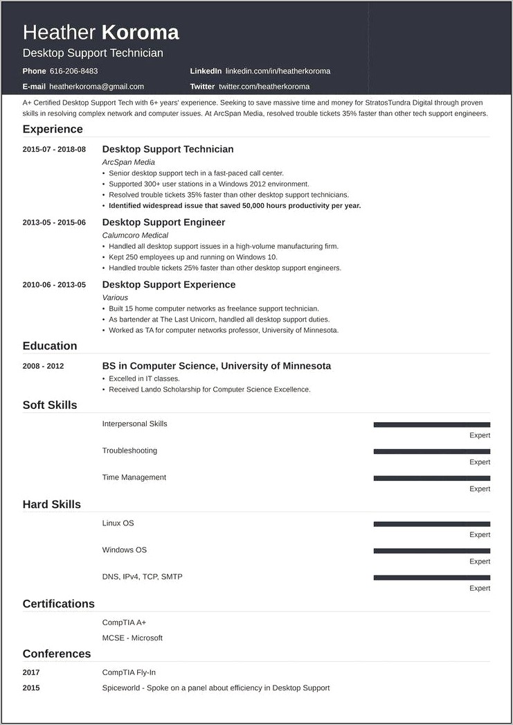 Skills For A Culinary Resume