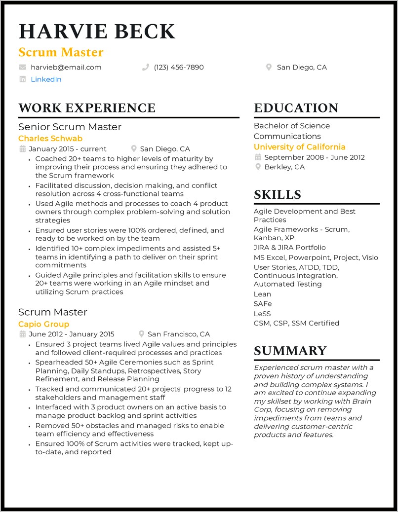 Skills For At&t Resume