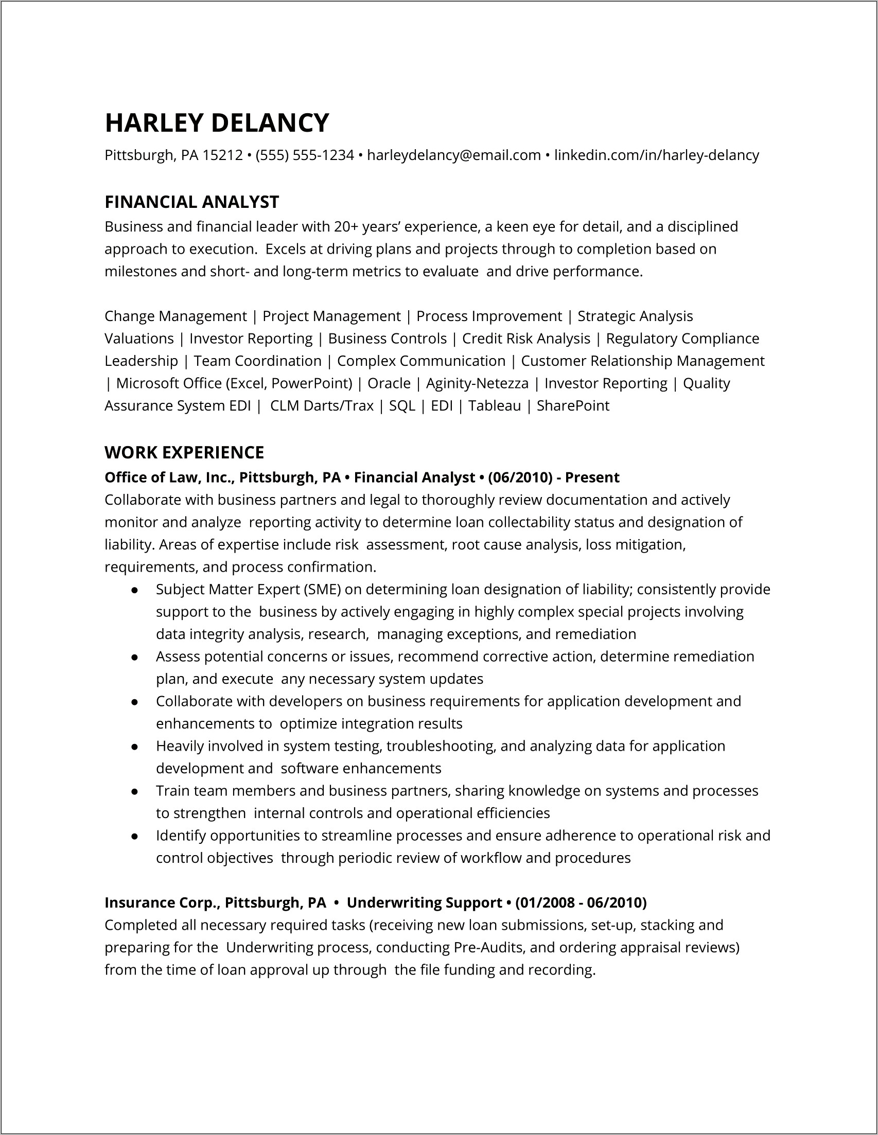 Skills For Excel On Resume