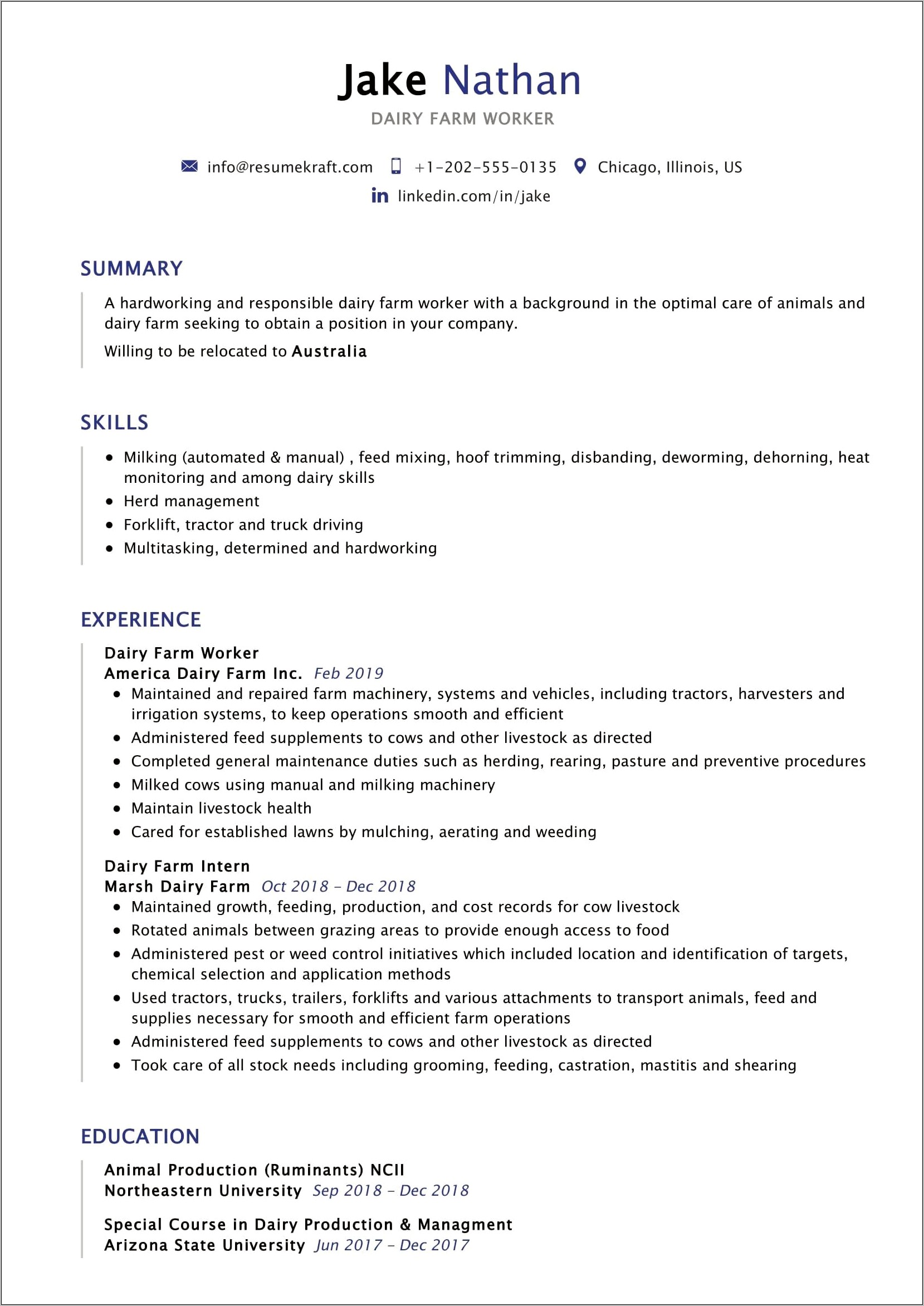 Skills For Factory Worker Resume