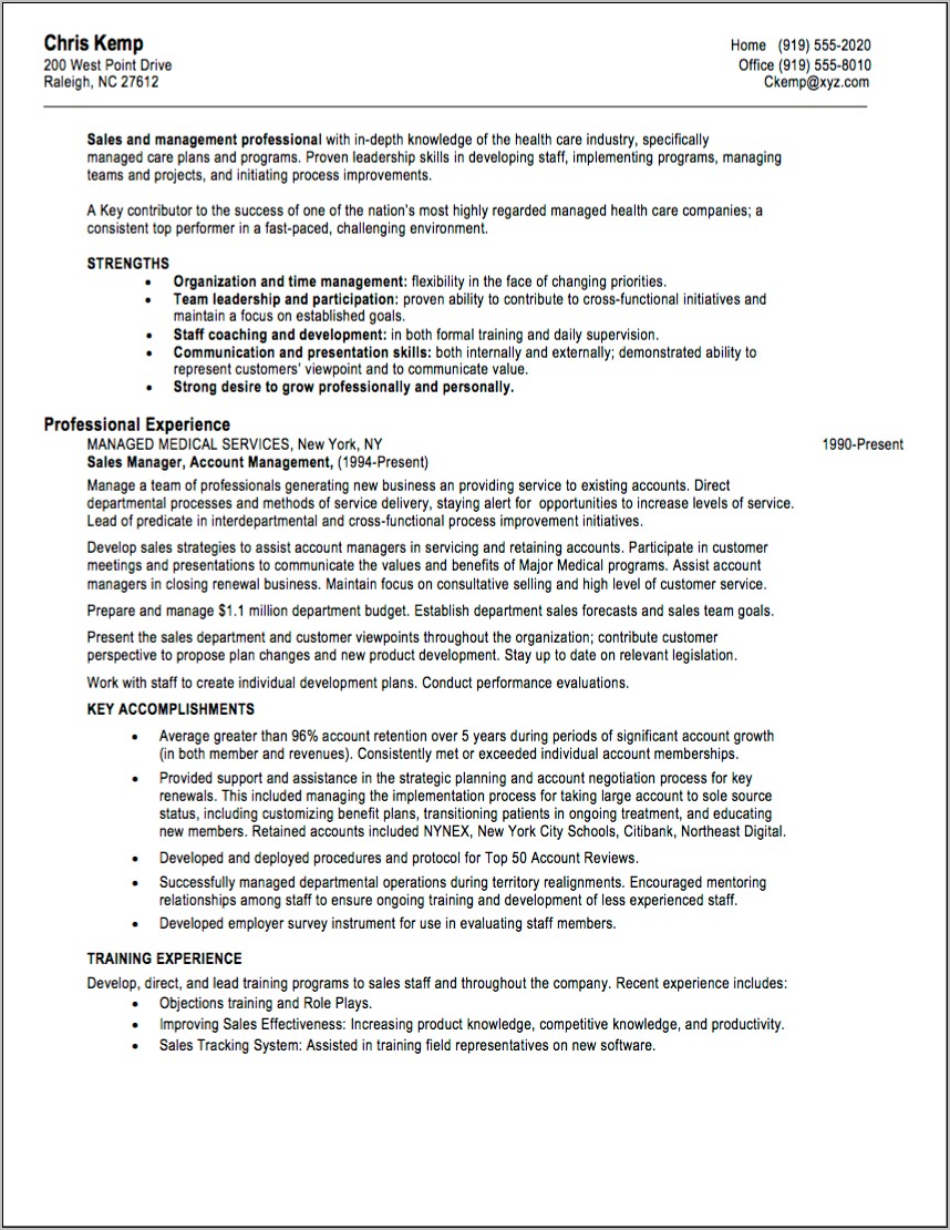 Skills For Medical Sales Resume