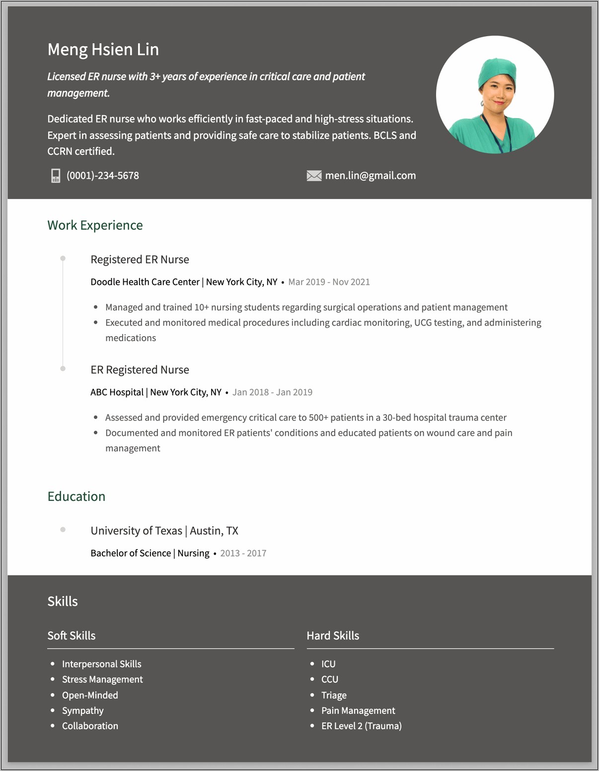 Skills For Nursing School Resume