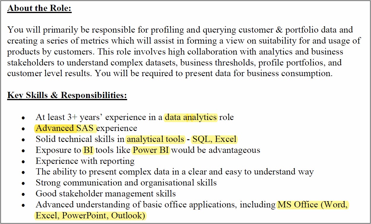 Skills In Software On Resume