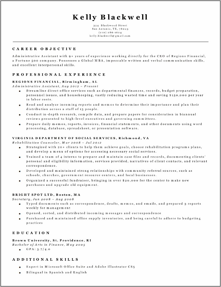 Skills Section In Resume Example