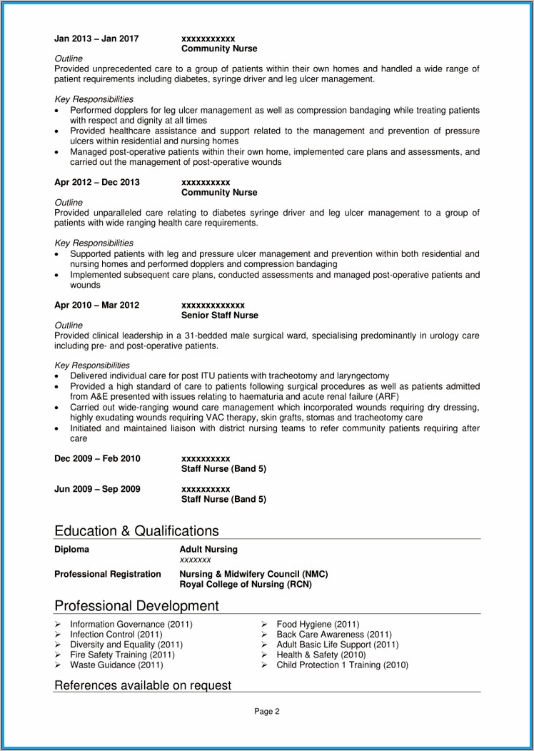 Skills Section Of Resume Nursing