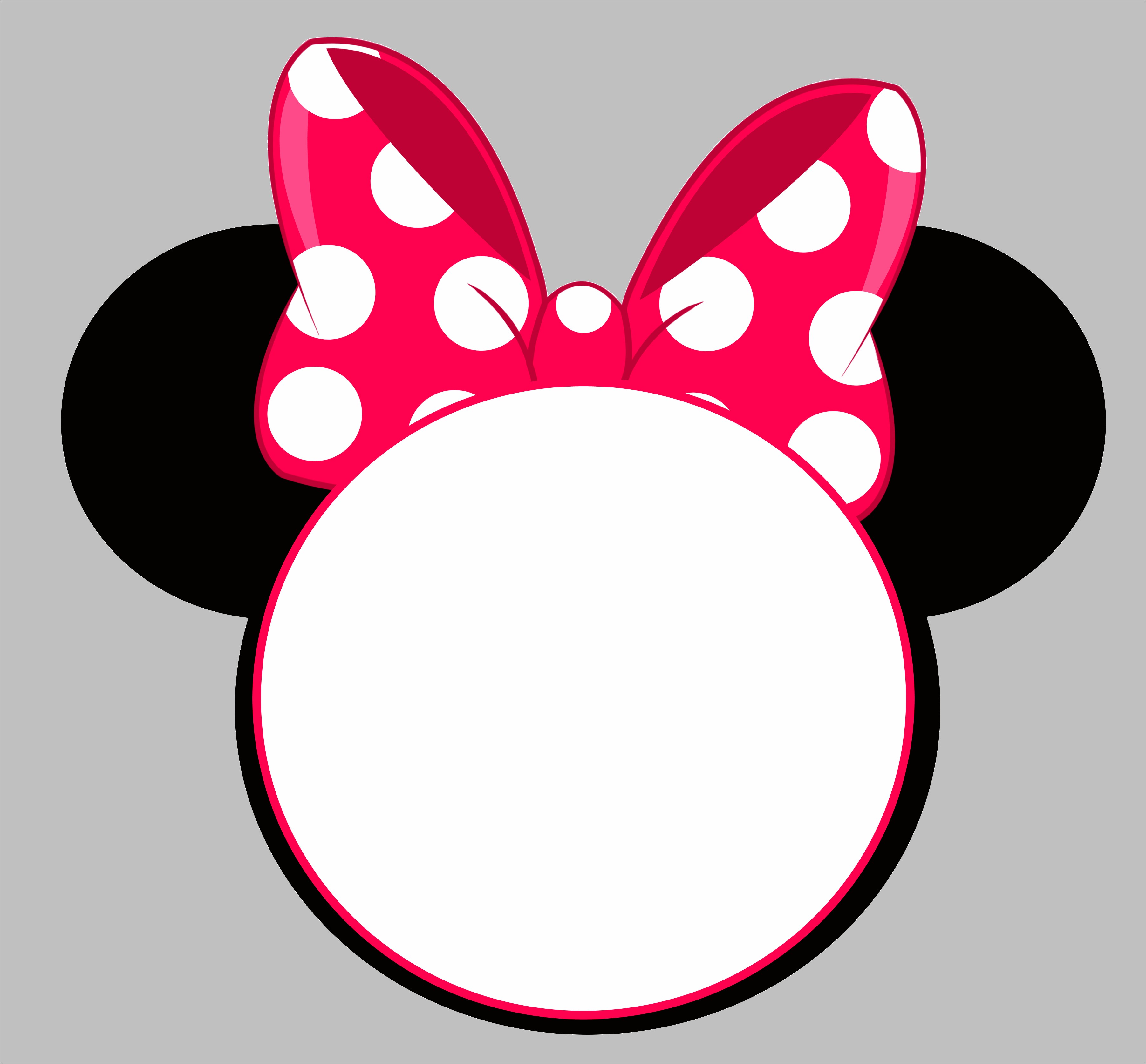 Small Minnie Mouse Face Template Printable Free