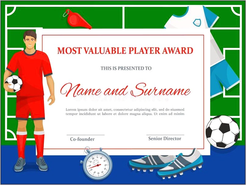 Soccer End Of Season Awards Free Templates