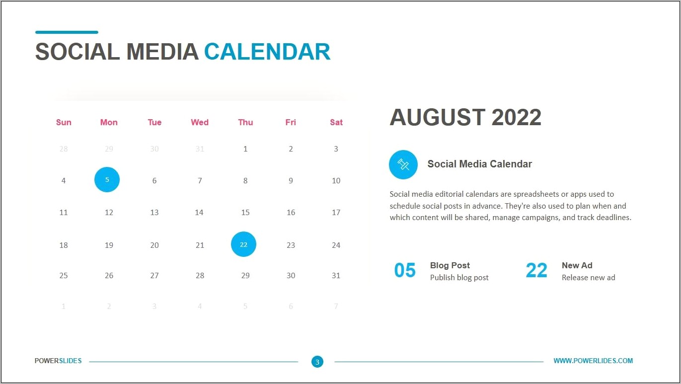 Social Media Content Calendar Template 2018 Free