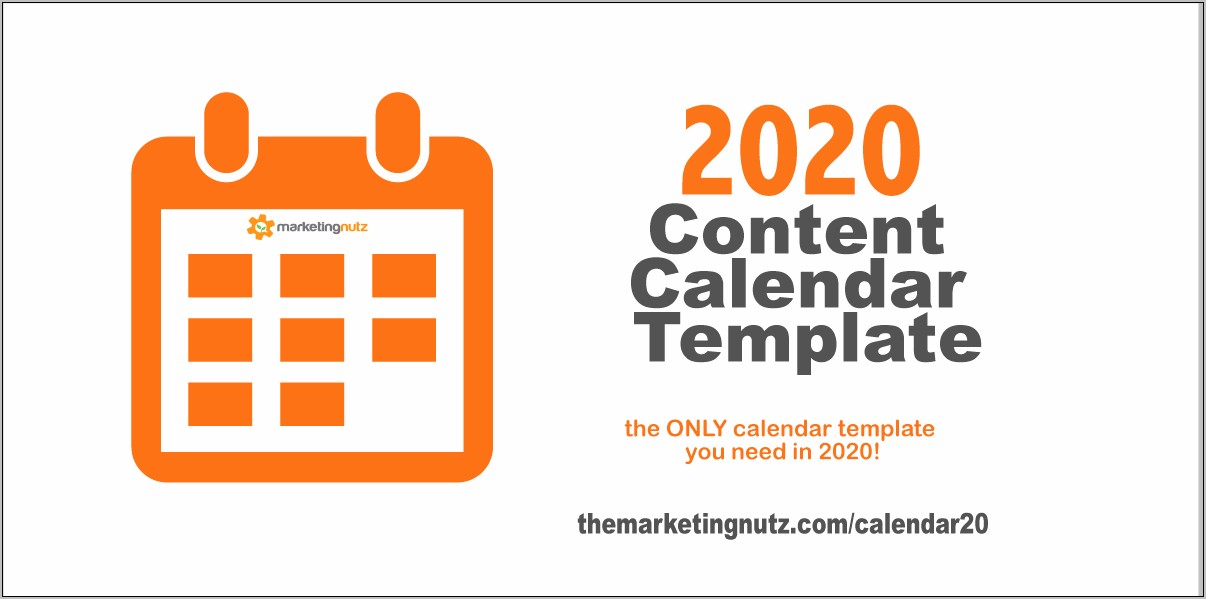 Social Media Content Calendar Template 2019 Free