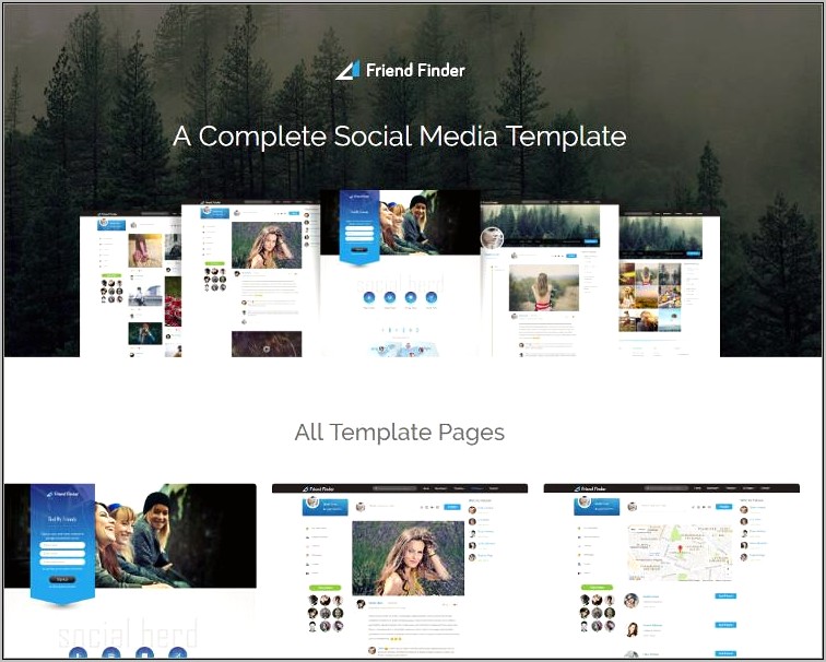 Social Networking Template Like Facebook Free Download