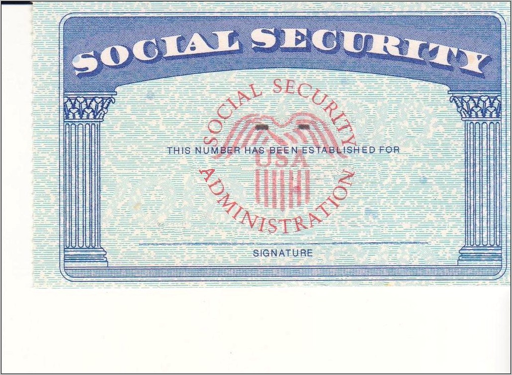 Social Security Card Template Download Full