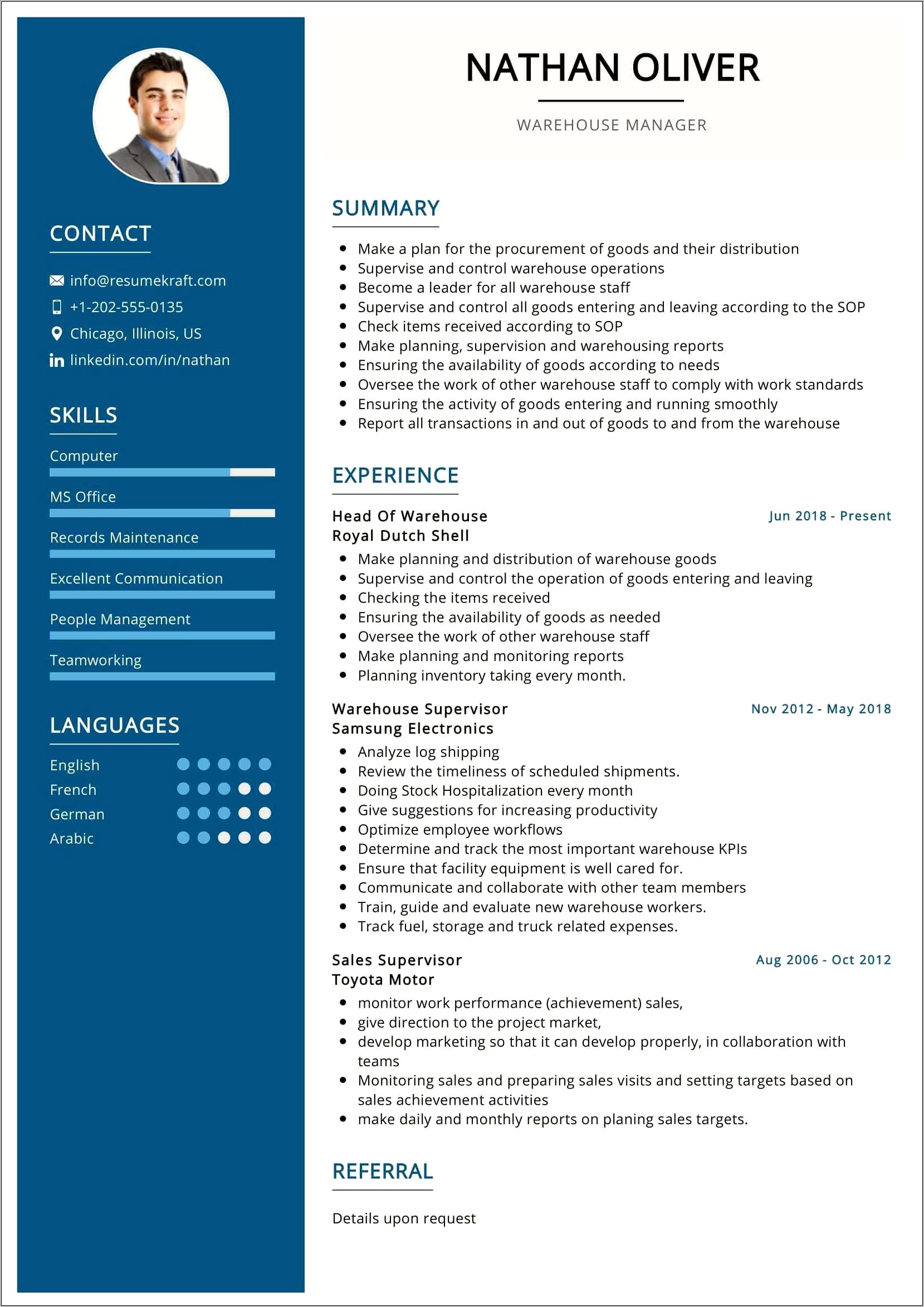 Social Worker Supervisor Resume Sample