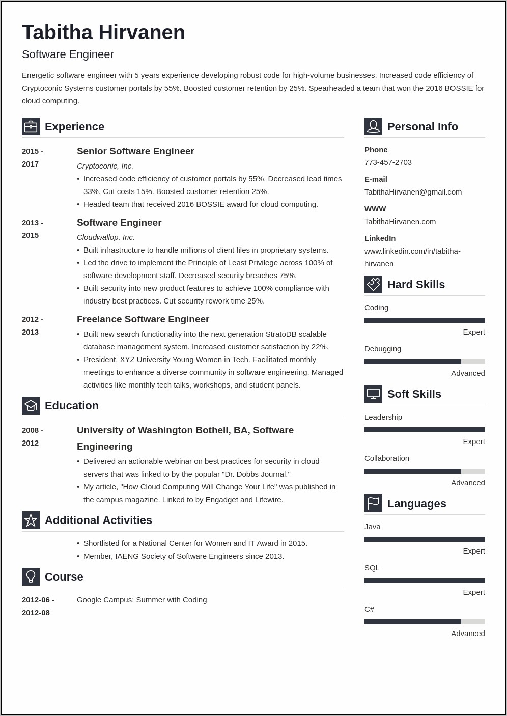 Software Engineer Resume Samples Jobhero