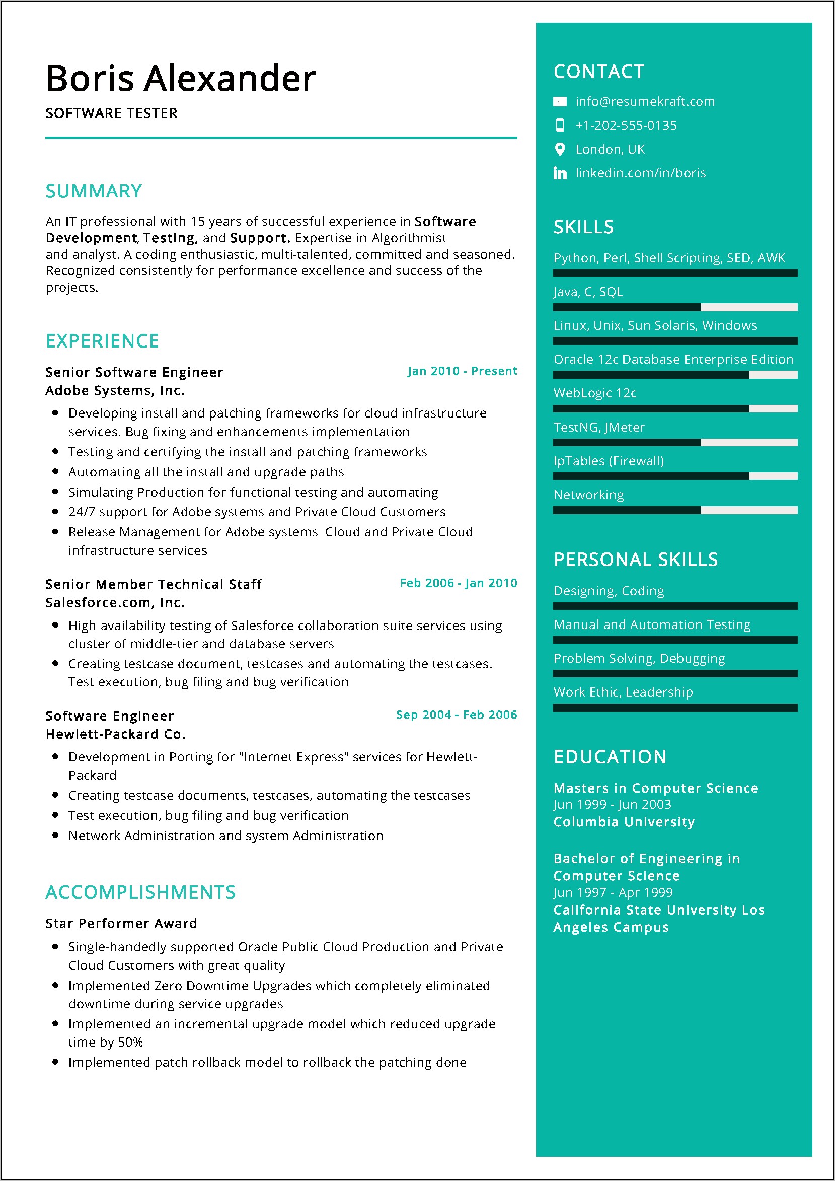 Software Testing Resume Objective Samples