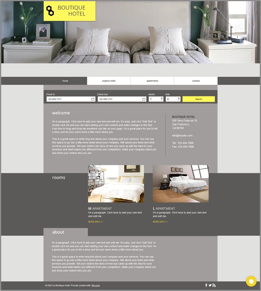 Soho Hotel Responsive Html Template Free Download