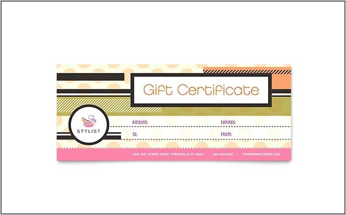 Spa Gift Certificate Template Free Download Microsoft Word