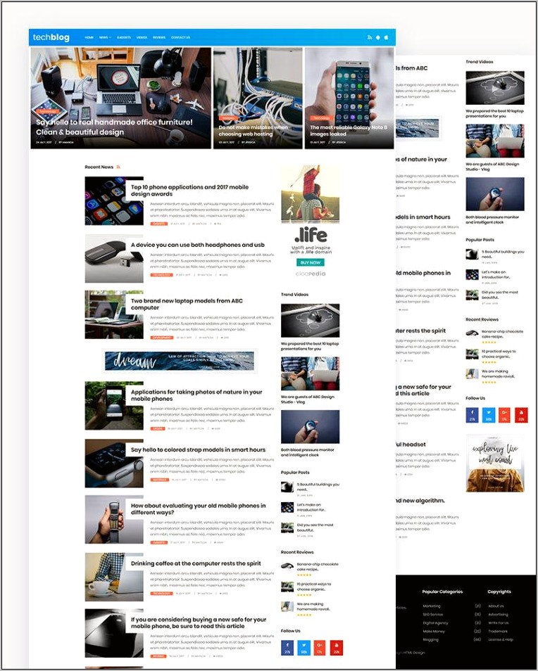 Sport News Responsive Html5 Template Free Download