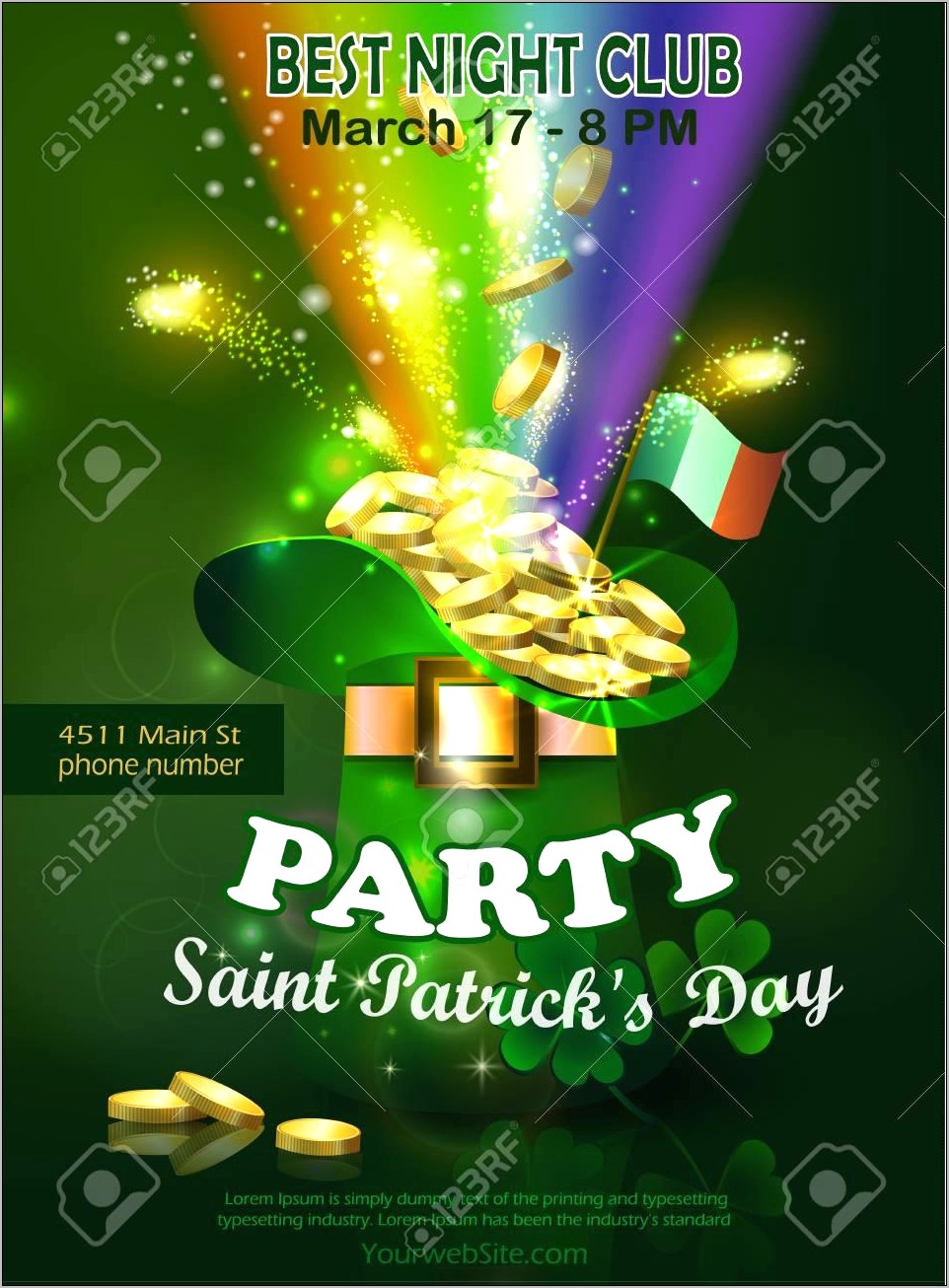 St Patrick's Day Invitation Card Templates Free