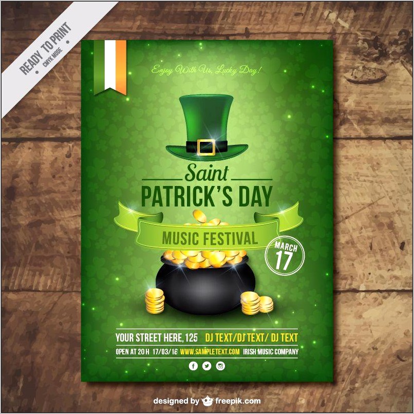 St Patrick's Day Picture Templates Free