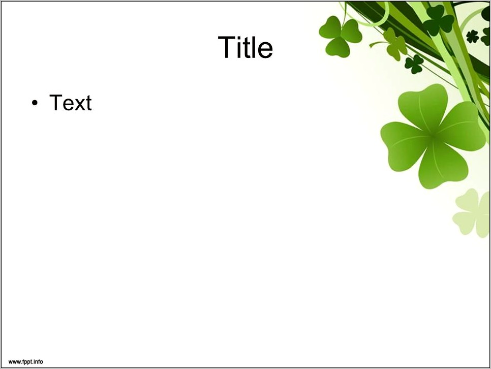 St Patrick's Day Powerpoint Templates Free