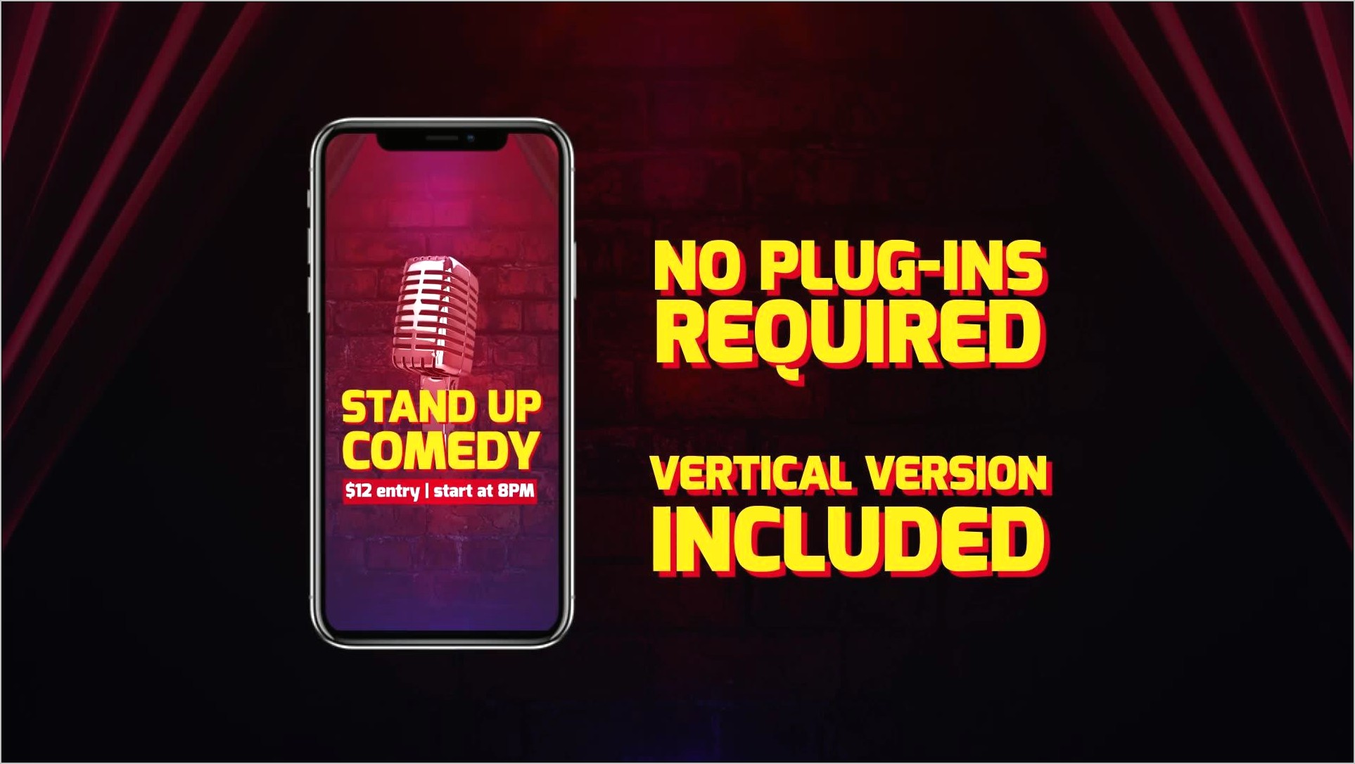 Stand Up Comedy Show After Effects Template Free