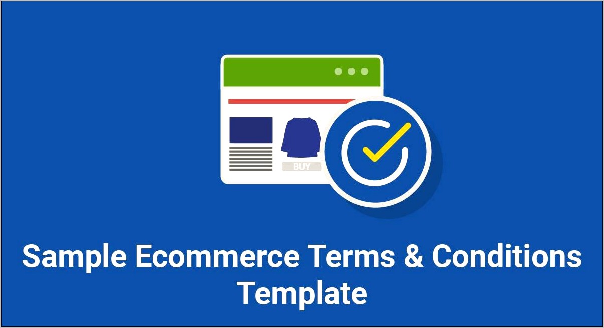 Standard E Commerce Terms & Conditions Template Free