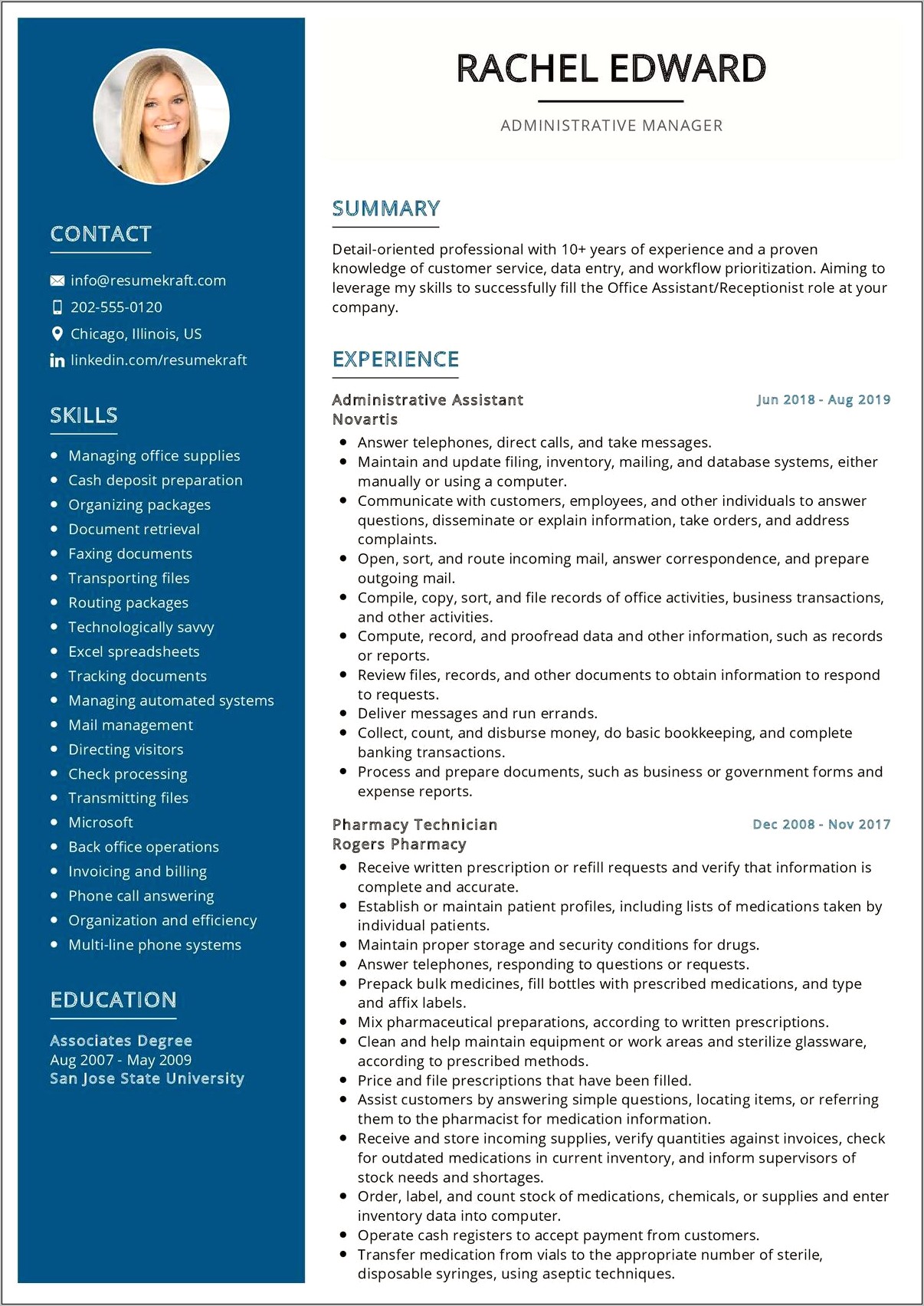 Sterile Processing Manager Resume Sample