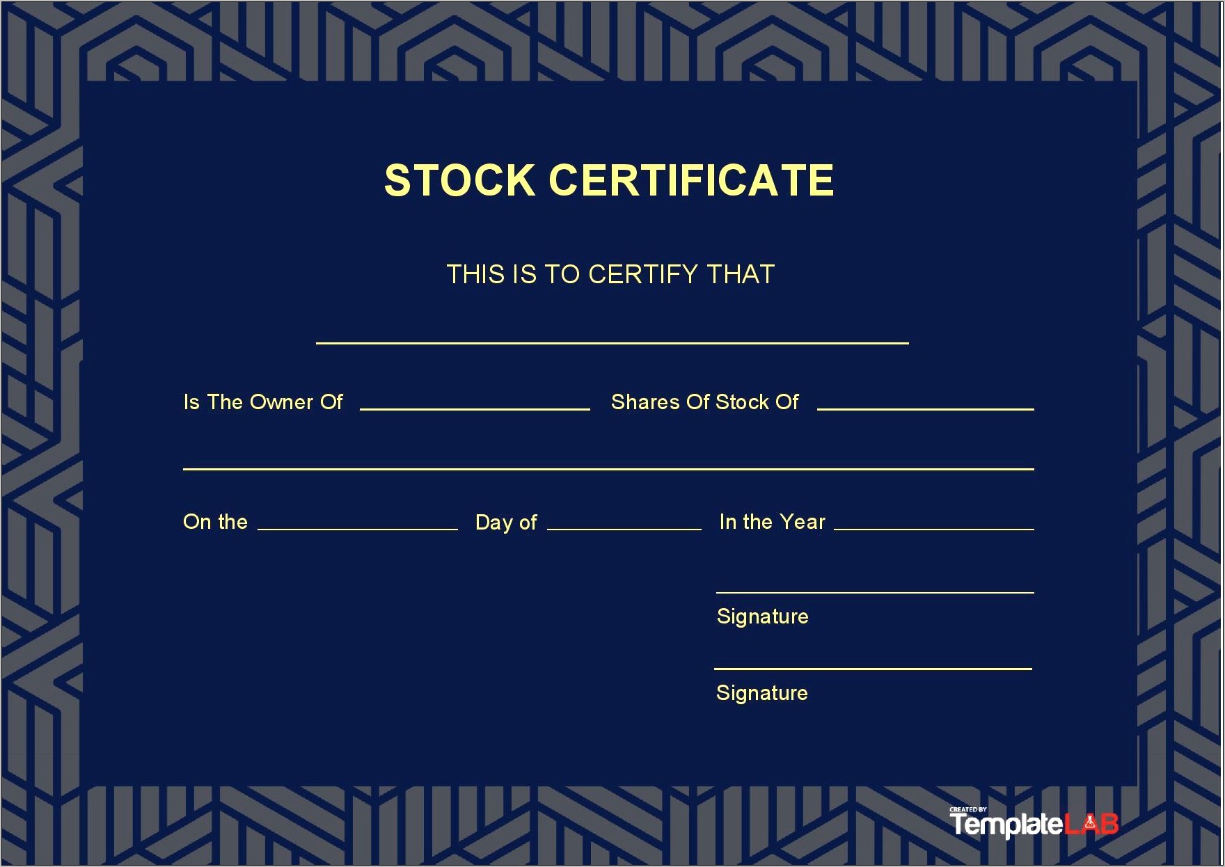 Stock Certificate Template Free Sample Stock Certificaterocket Lawyer