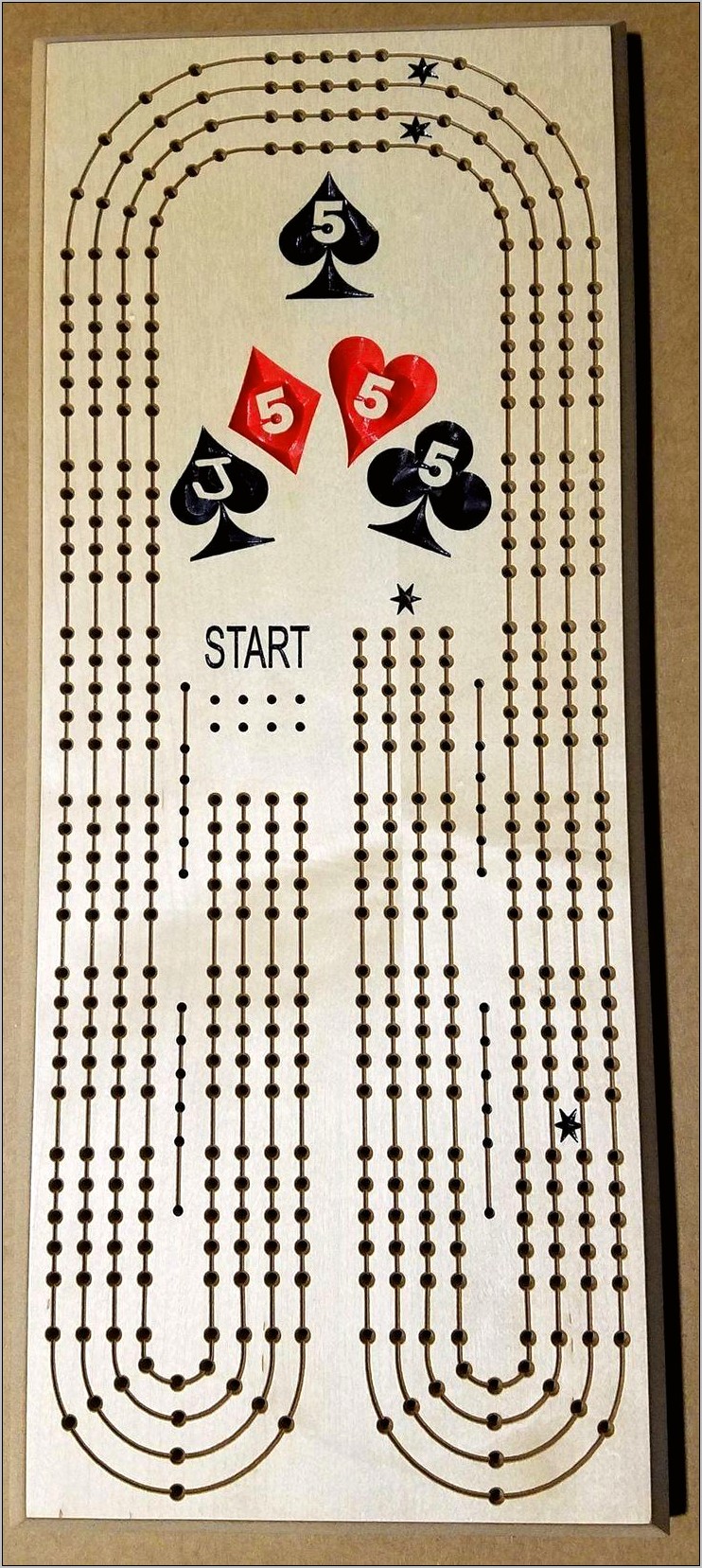 Straight Track 2 Player Cribbage Board Template Free