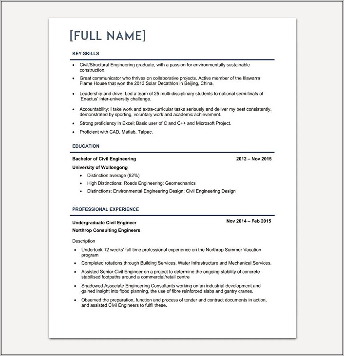 Structural Engineer Resume Sample Pdf