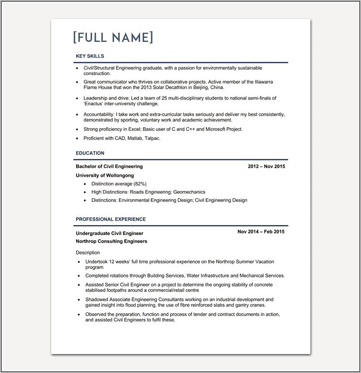 Structural Engineer Resume Summary Examples