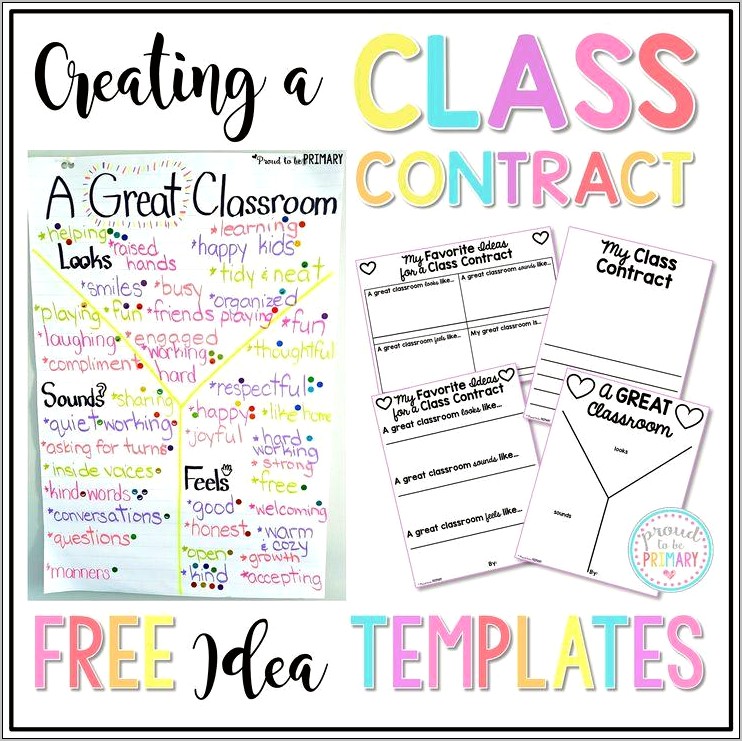 Student Learning Contract Middle School Templates Free