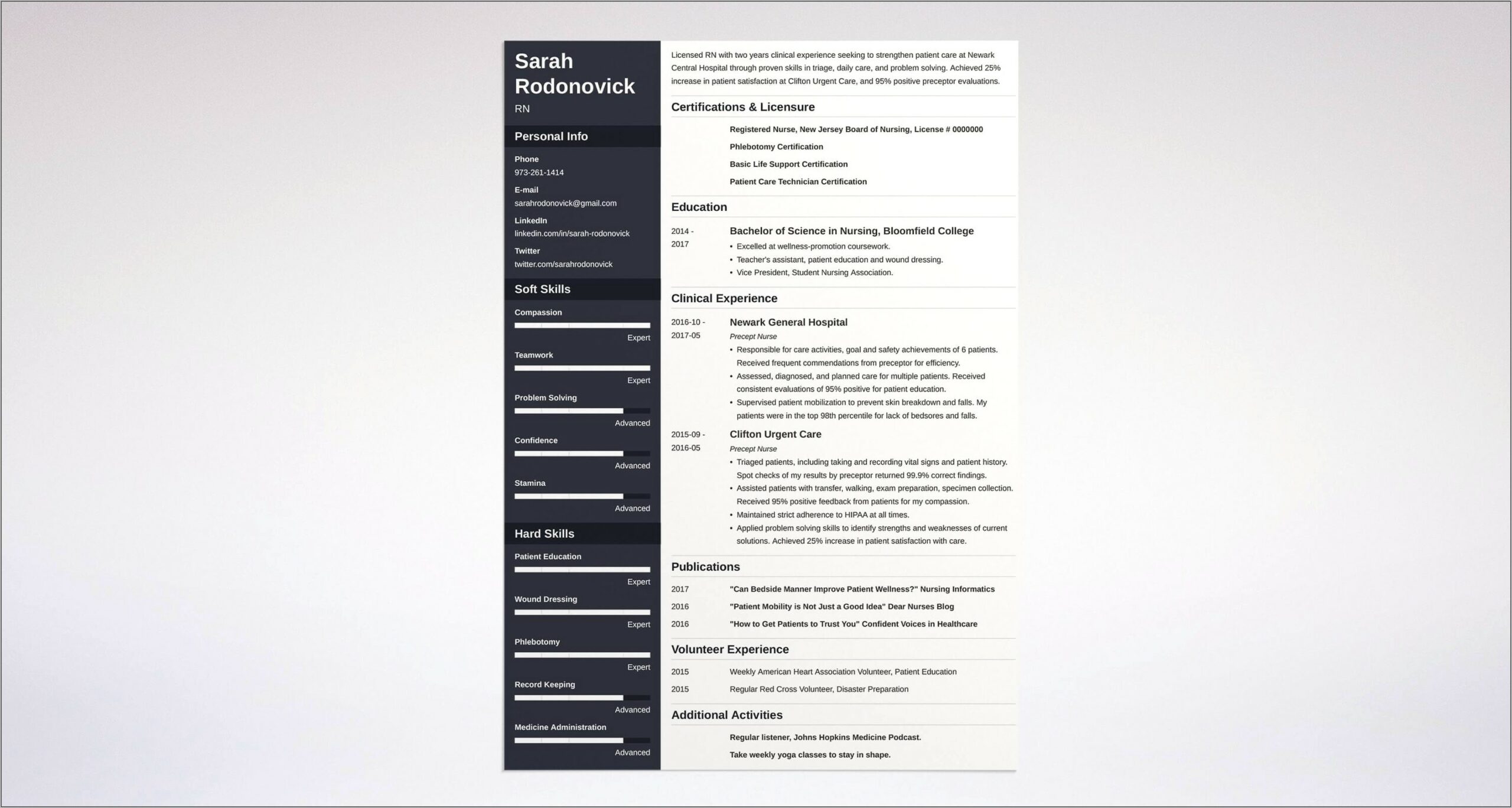 Student Nurse Extern Resume Skills