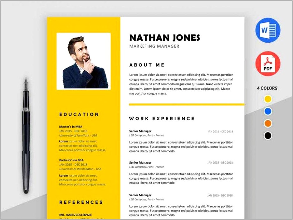 Stylish Resume Templates Word Free