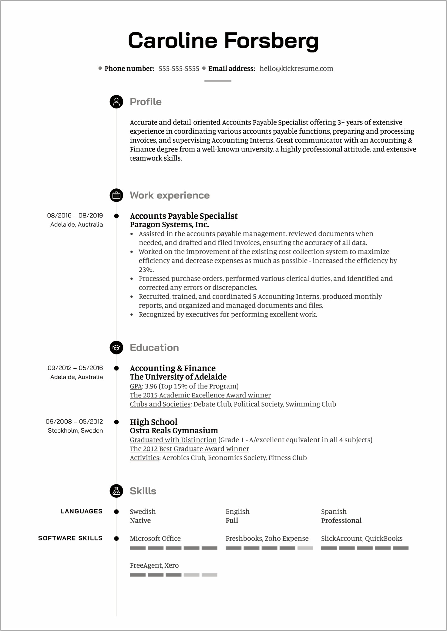 Subrogation Payable Specialist Resume Examples