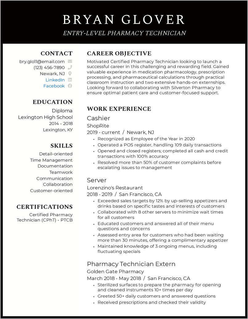 Substance Abuse Tech Resume Samples