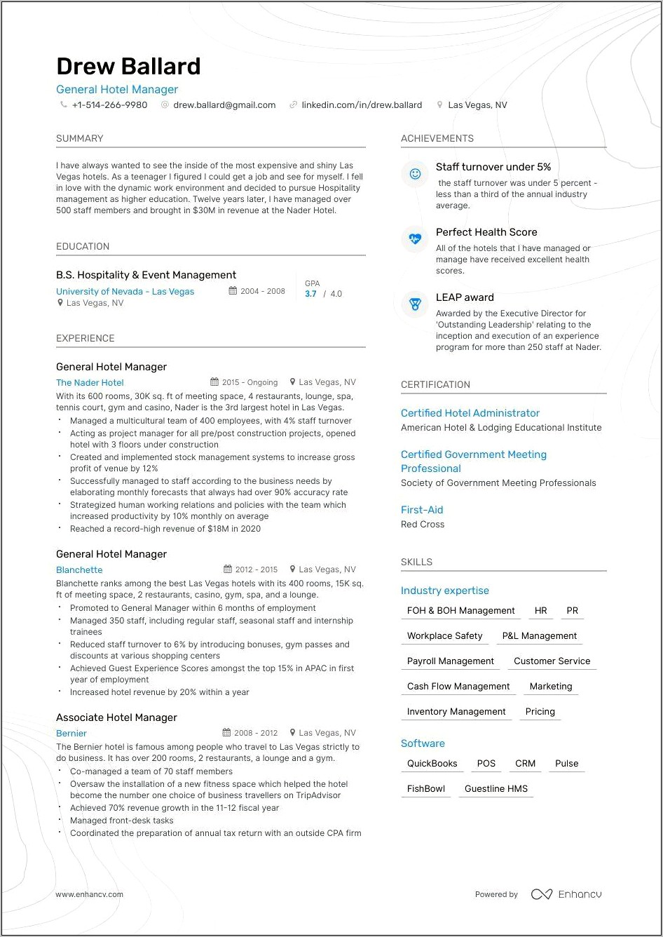 Summary For Store Manager Resume