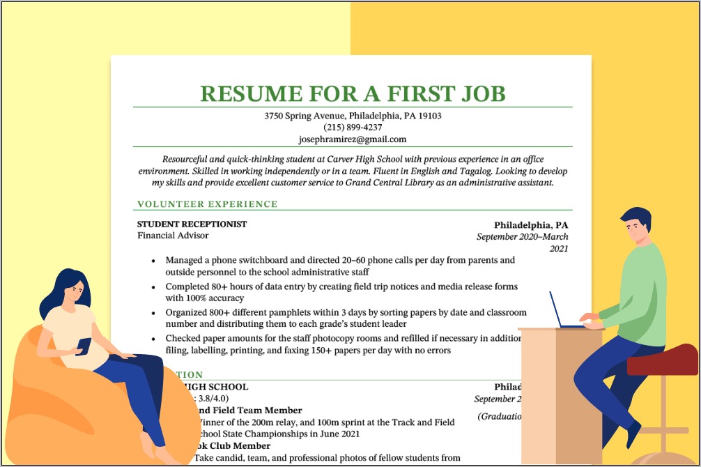 Summer Job Resume Objective Examples