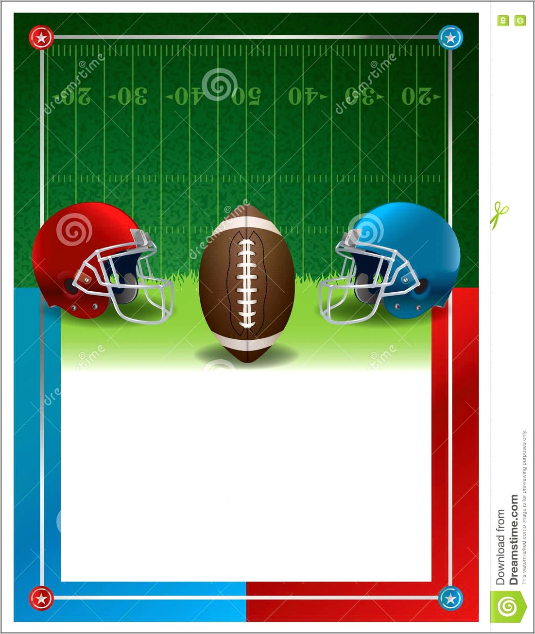 Super Bowl Party Flyer Vector Template Free