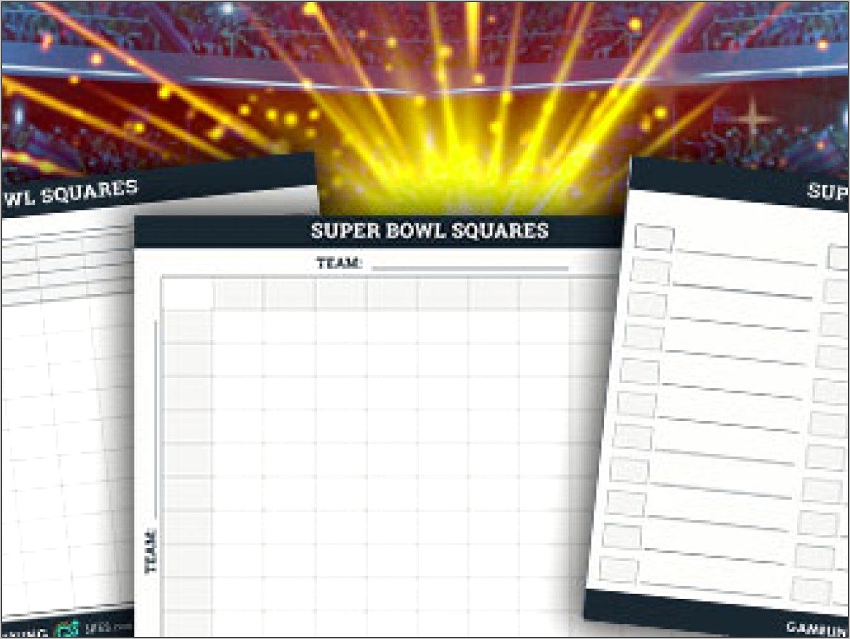 Super Bowl Squares Template Excel Download