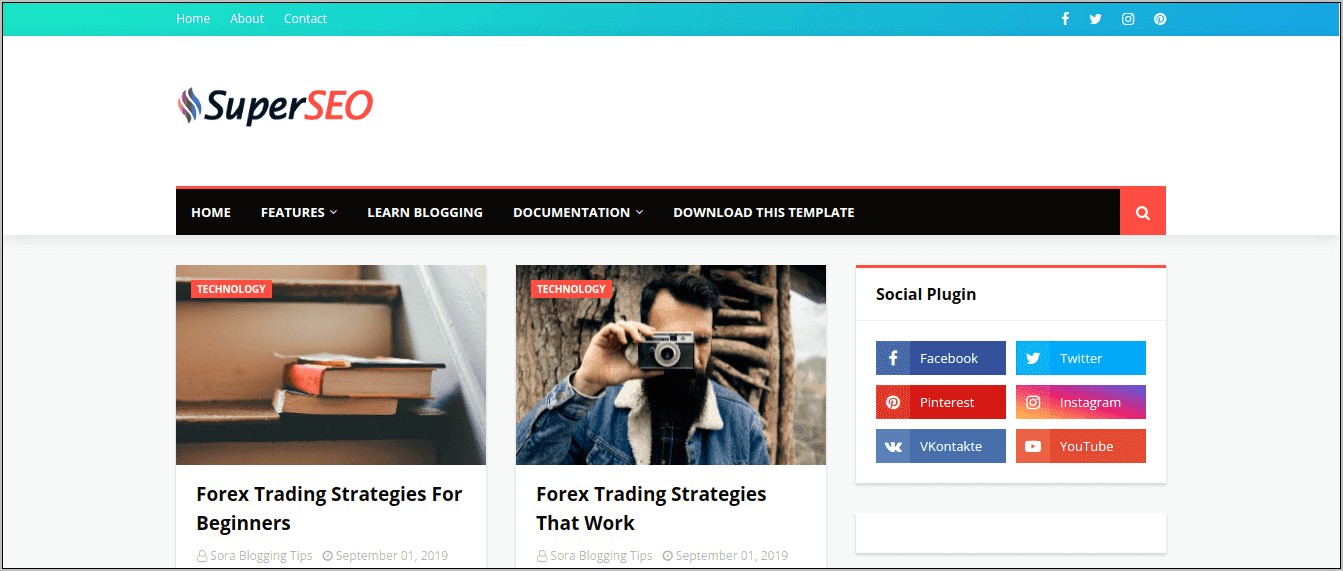 Super Seo Blogger Template Premium Free Download