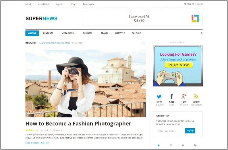 Supernews Ultimate Html5 Magazine Template Free Download